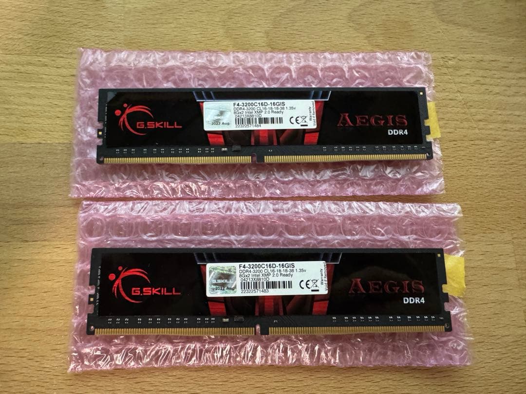 G.SKILL Aegis DDR4 3200MHz 16GB (8GBx2) - メルカリ