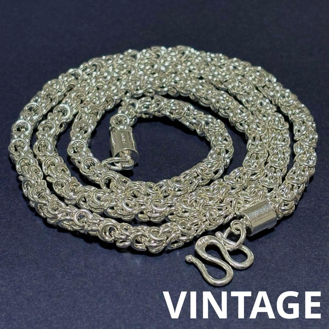 US輸入 複雑ドラゴンチェーンネックレス ヴィンテージ チベット 999