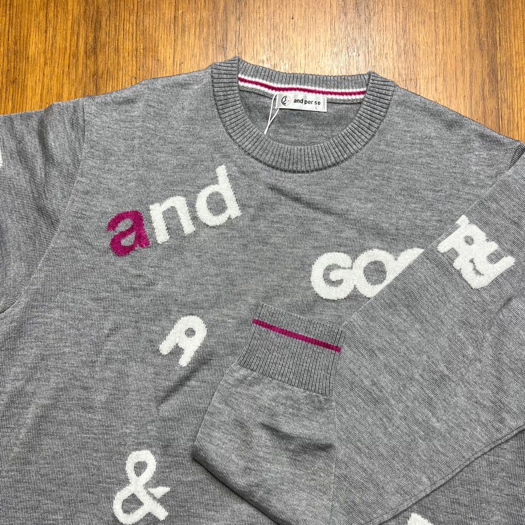 新品未使用】アンパスィ メンズ セーター サイズL グレー - メルカリ