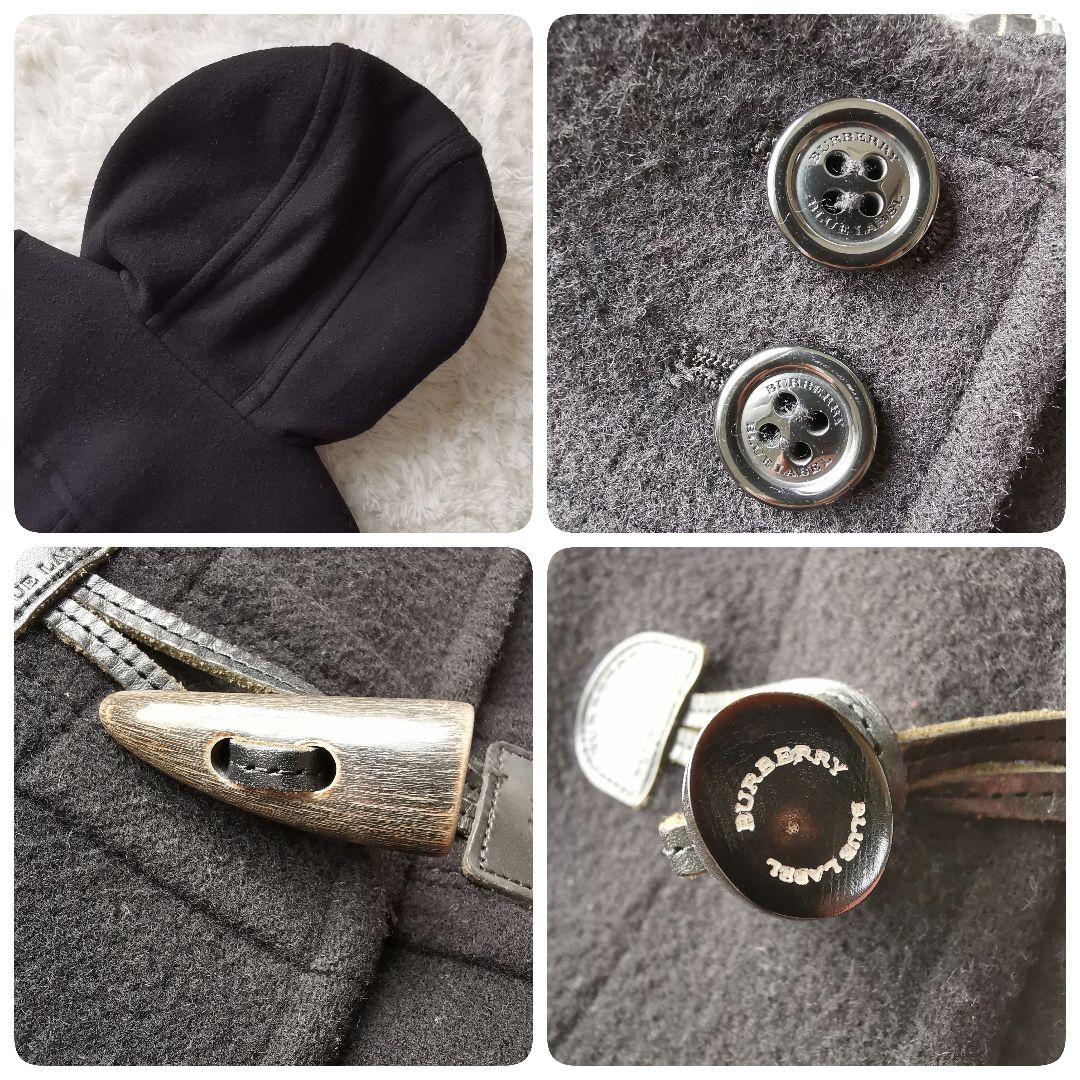 バーバリー ブルーレーベル ダッフルコート ホース 刻印 ロゴ チェック