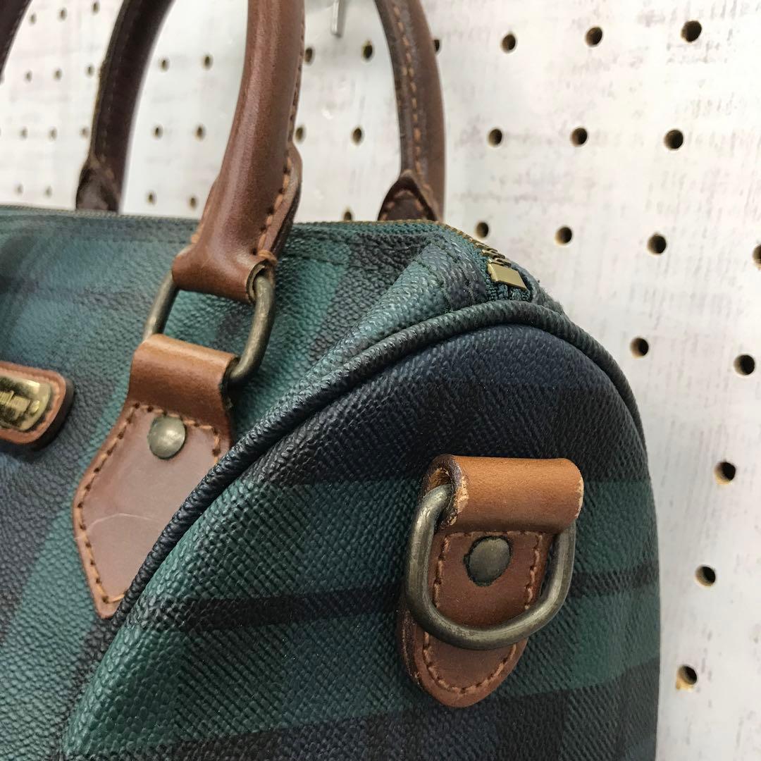 ユーズド POLO RALPH LAUREN ブラックウォッチミニボストンバック