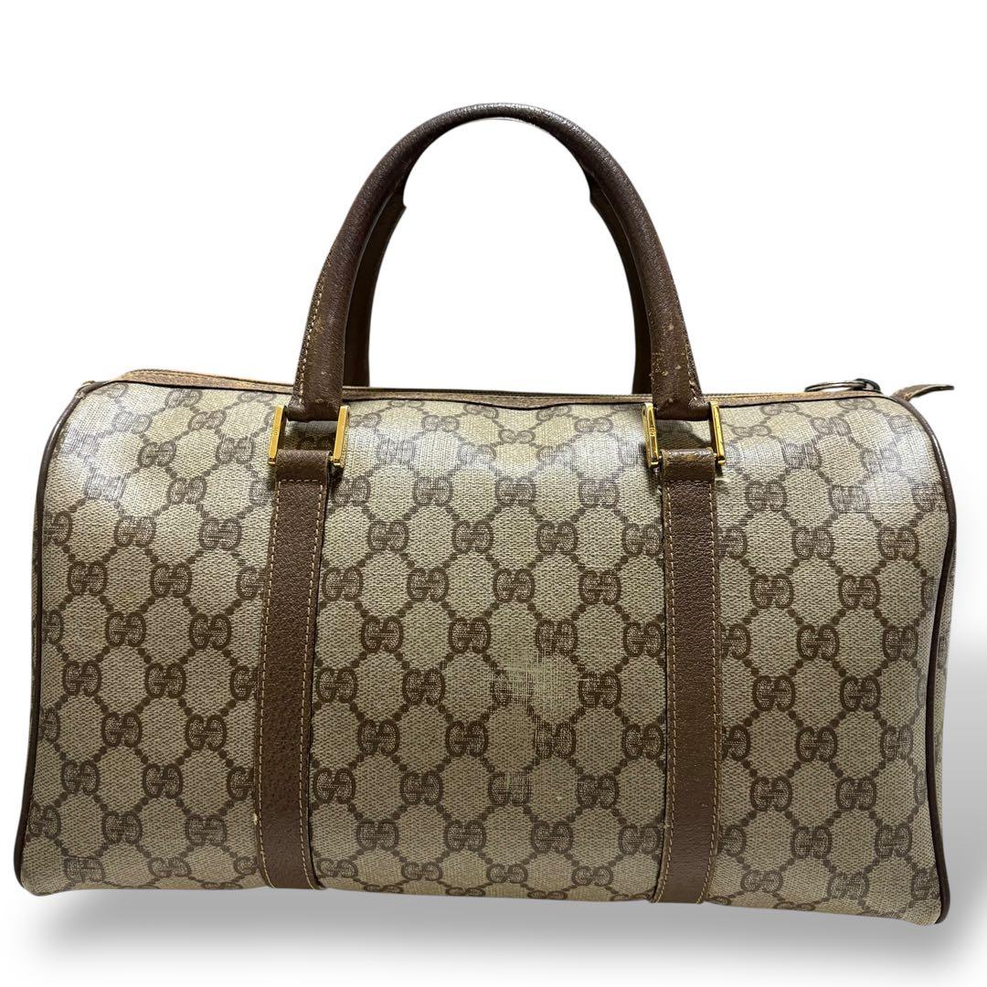 GUCCI ミニボストンバッグ GGスプリーム インターロッキング PVC