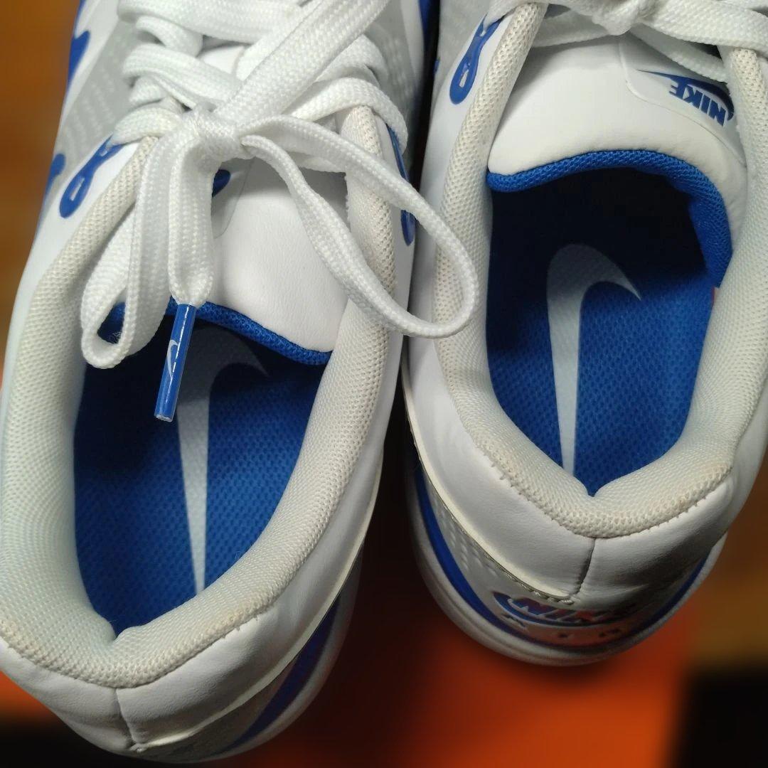 NikeAirMax ゴルフシューズ ホワイト/ブルー AQ0863102 レア - メルカリ