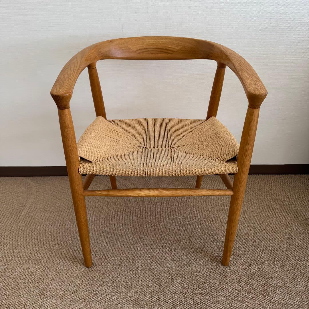 無印良品】オーク材ペーパーコードアームチェア - メルカリ