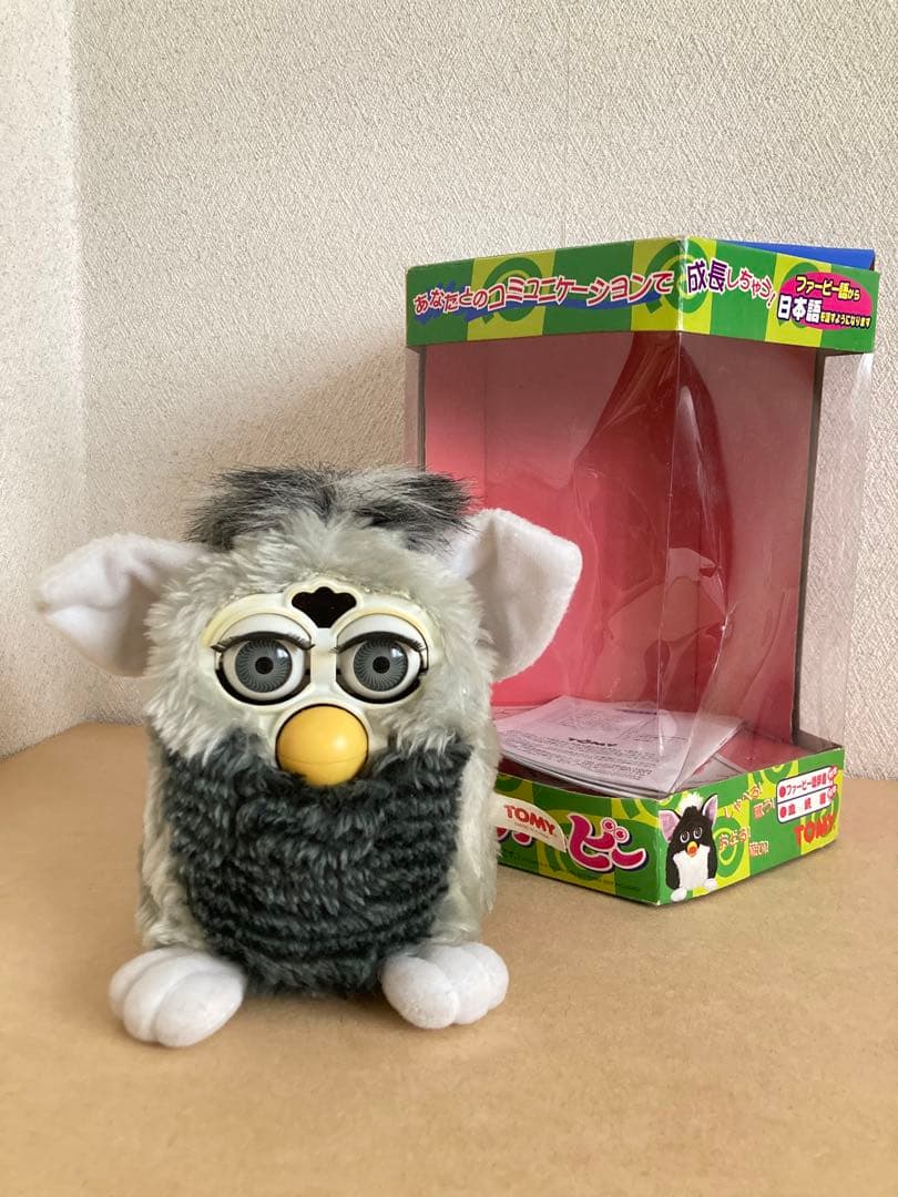 【希少】　TOMY 初代　ファービー Furby日本語版　グレー　タカラトミー