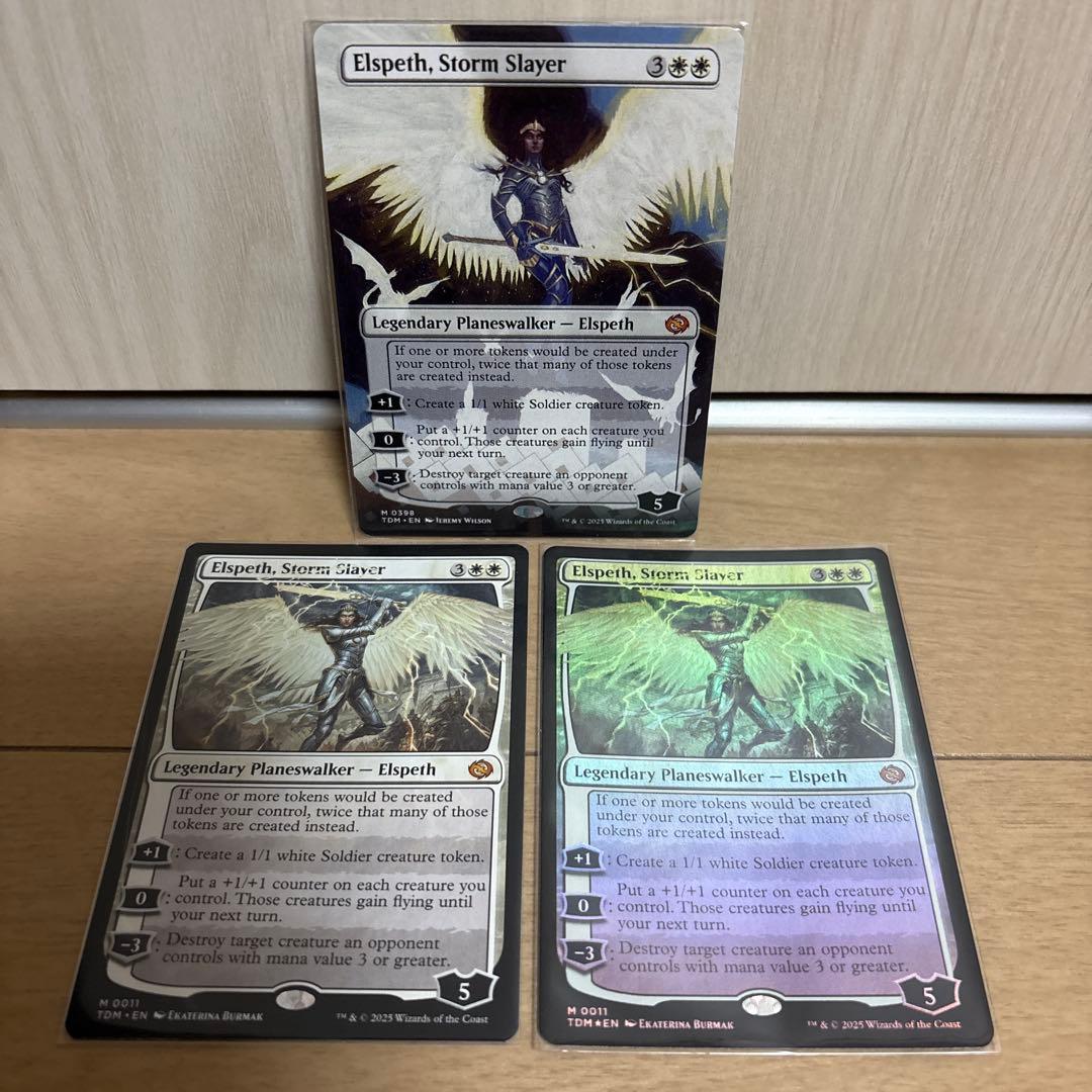 MTG TDM 嵐の討伐者、エルズペス 英語版 3枚 foil ボーダーレス 嵐の討伐者、エルズペス (Elspeth, Storm Slayer) · Tarkir
