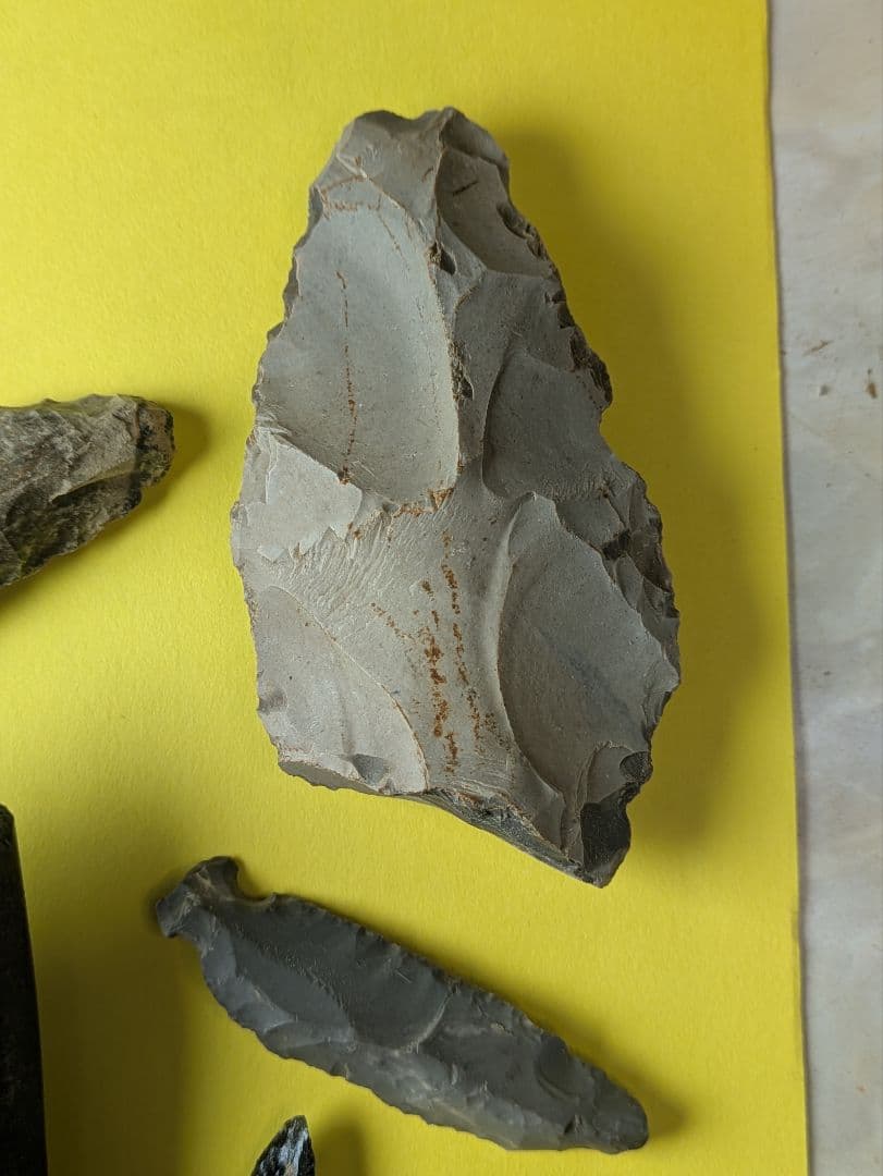 石器セット【出土品】石斧、石槍、石匙、石鏃 計 6点