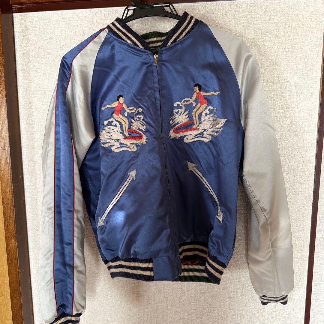 しばた様専用テーラ東洋 ハワイ両面刺繍サテン スカジャンMサイズ