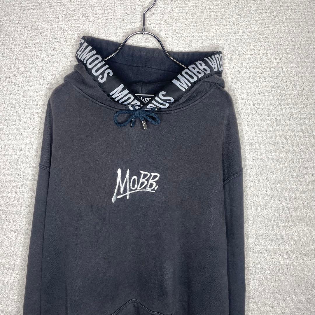 mobb モブ ロゴ 刺繍 XLサイズ BLACK フーディ パーカー - メルカリ