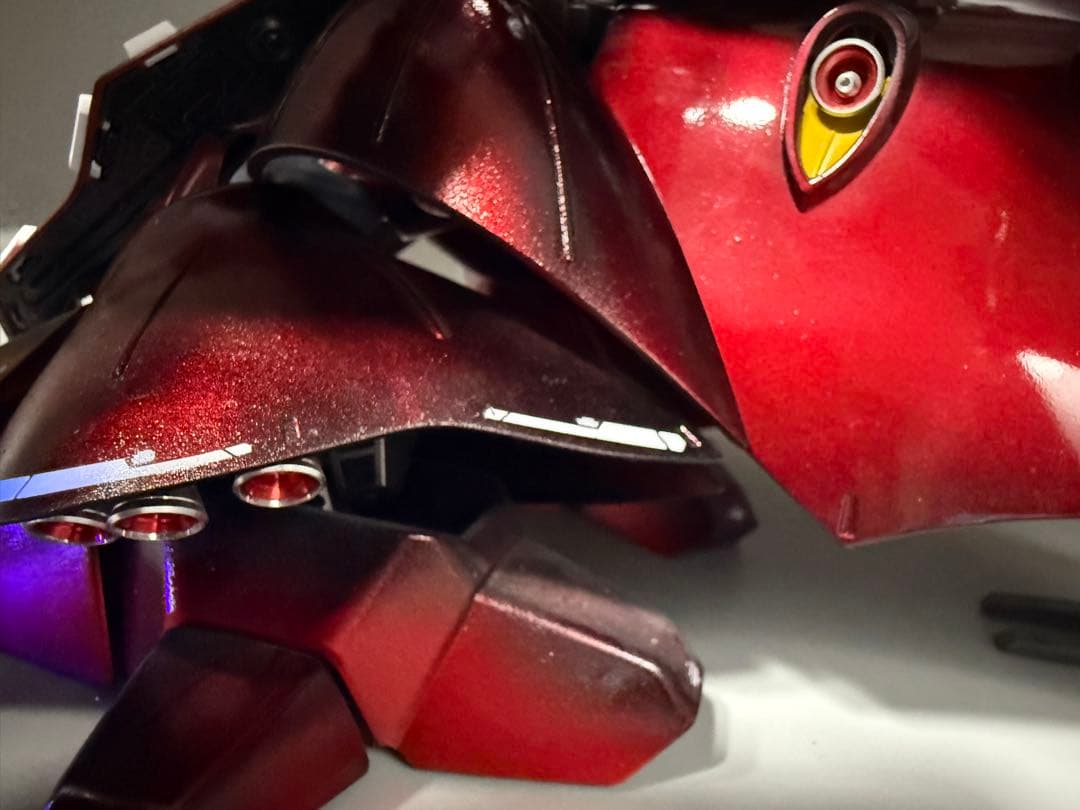 ガンプラ HG ナイチンゲール 完成品 キャンディ塗装 メタルパーツ