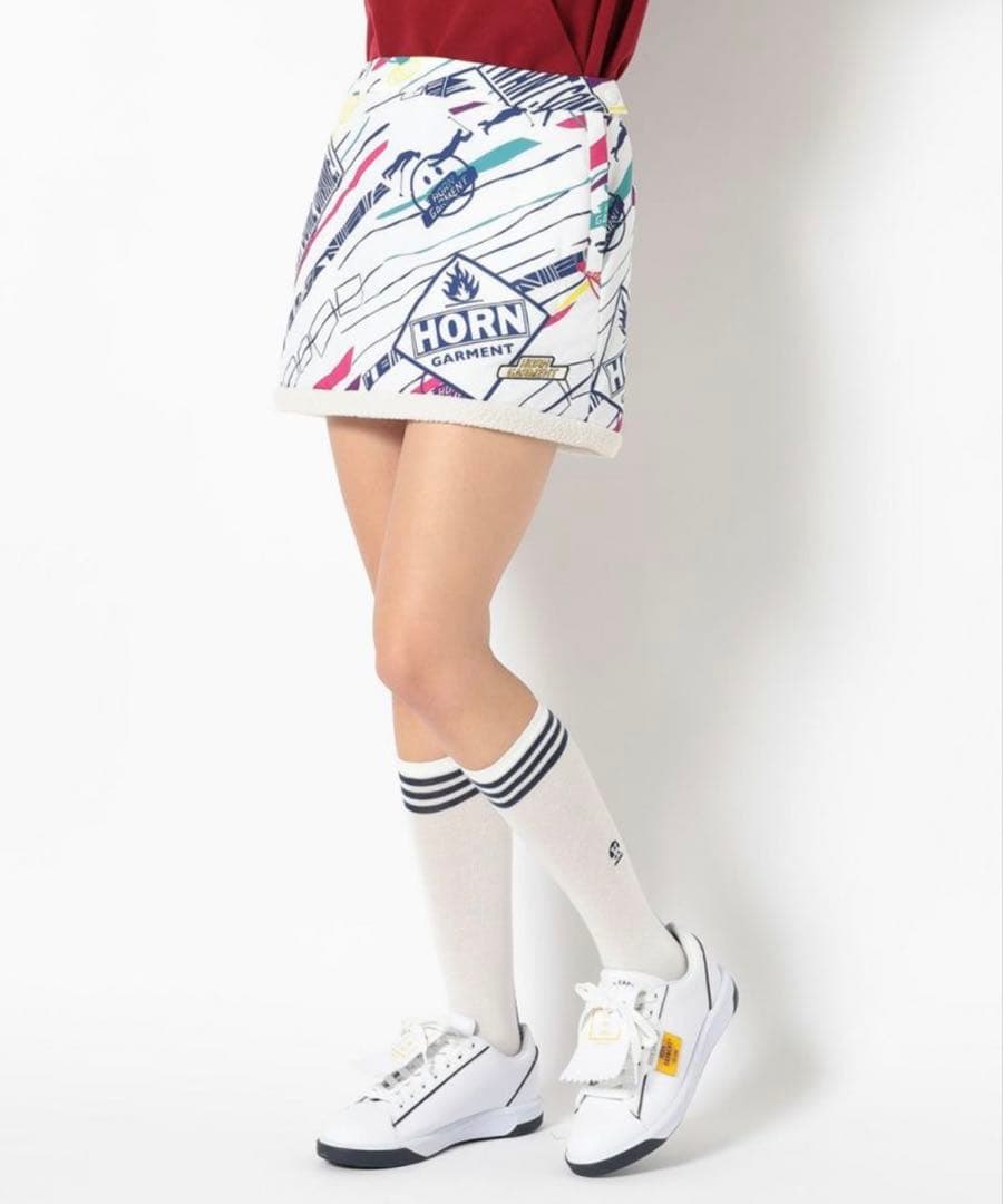 中綿 ボア スカート 秋冬 遠赤外線保温素材 サイズXS ホーンガーメント