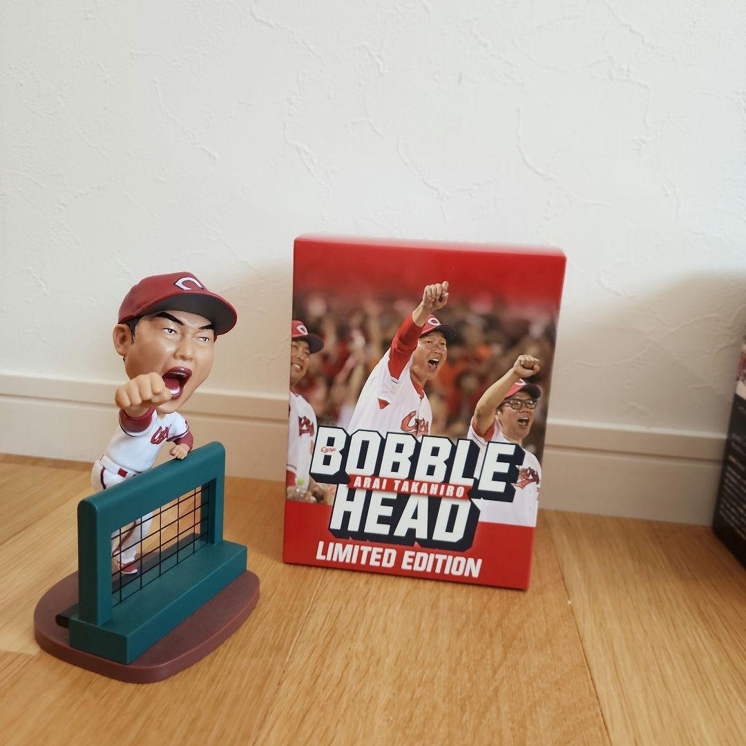 新品)カープ新井貴浩(左) 黒田博樹(右) ボンバーヘッド人形2体で一