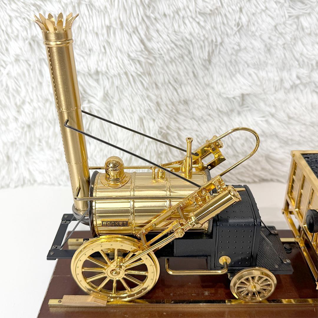 美品 ロバート・スチーブンソン 蒸気機関車 ロケット号 置時計 ケース