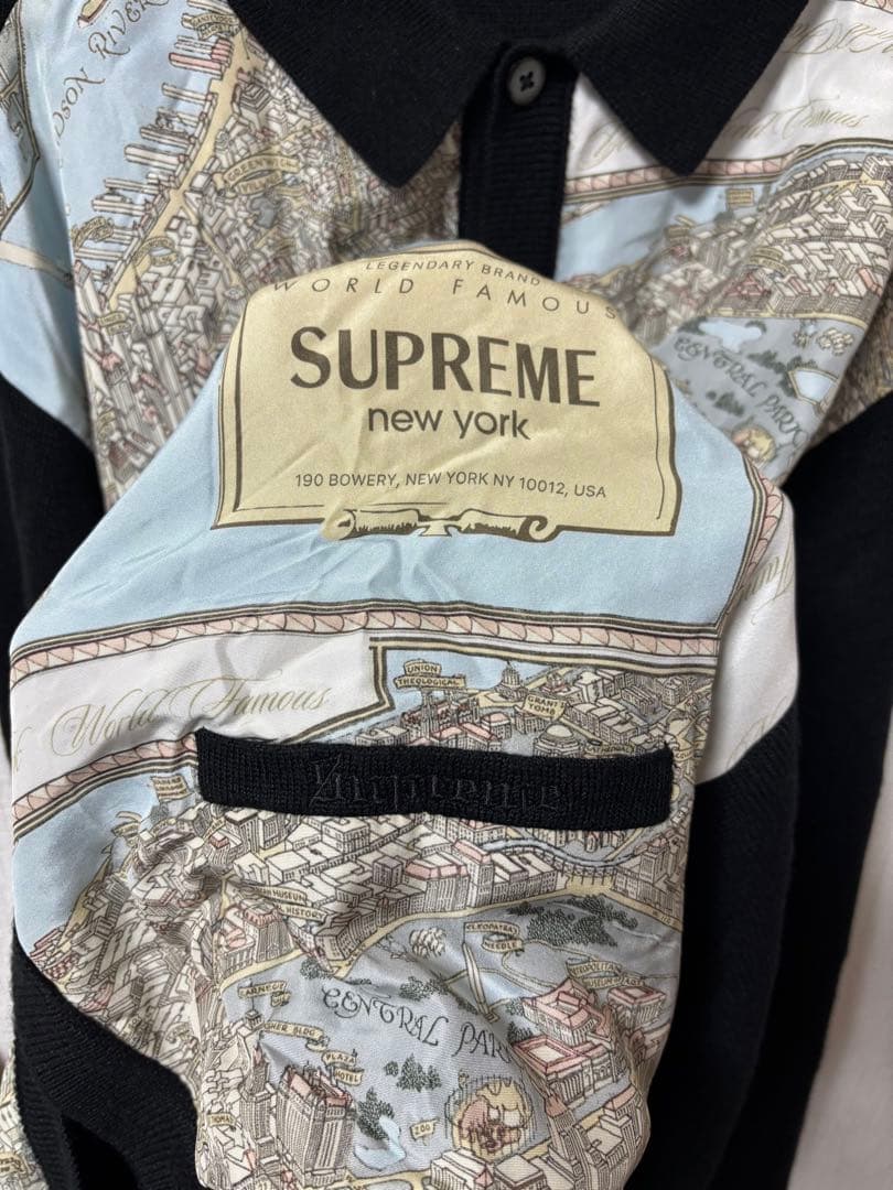 トップス Supreme Silk Map Cardigan \"Black\"