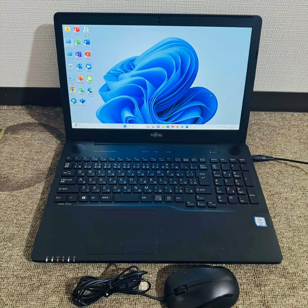 S226 富士通ノートパソコンSSD高速WEBカメラWindows11オフィス付