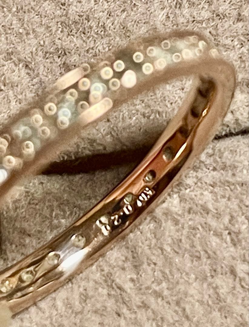 k10金 フルエタニティ ダイヤモンド 0.20ct リング 指輪