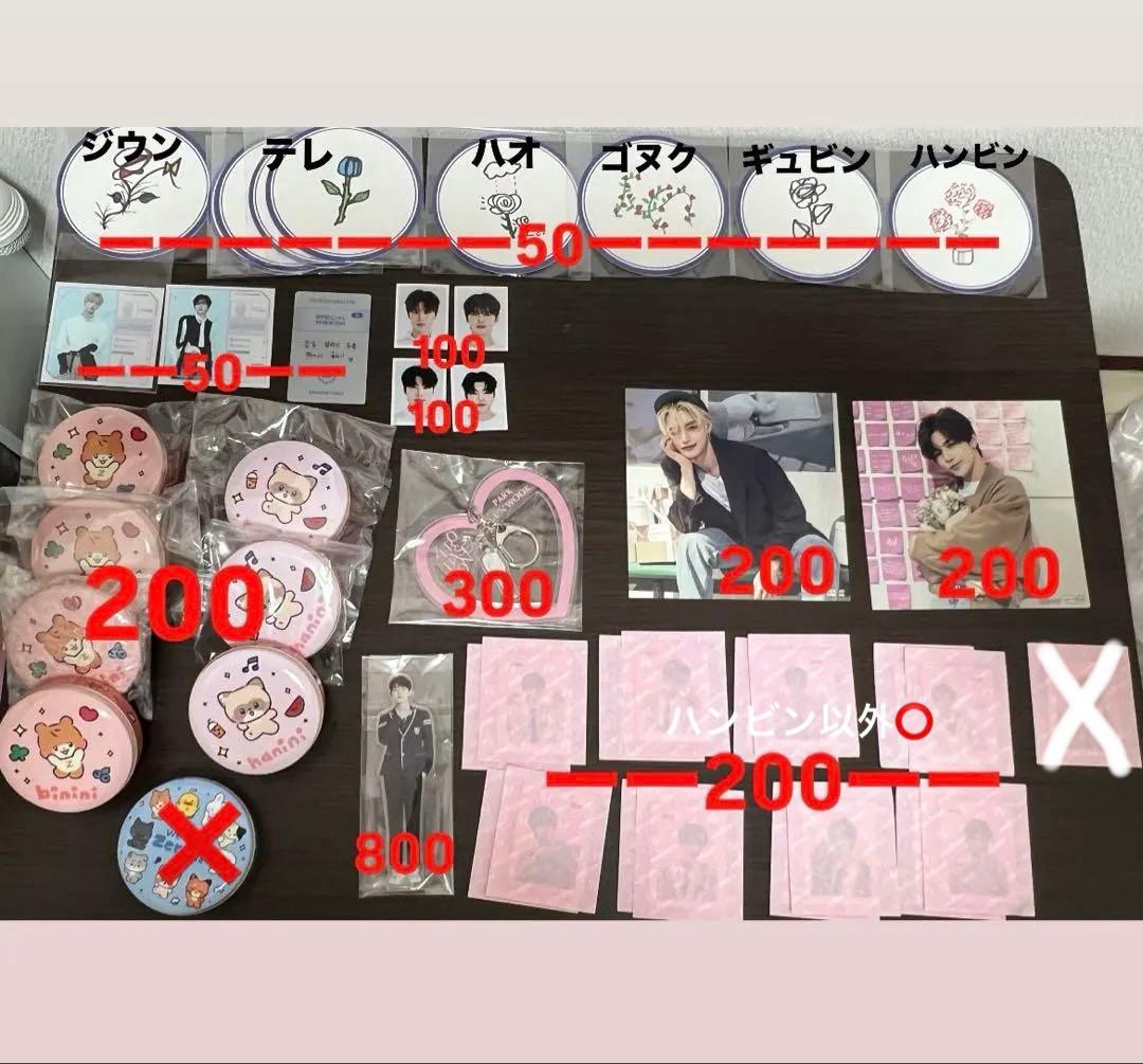 zerobaseone zb1 ゼベワン　トレカ　封入　封入物