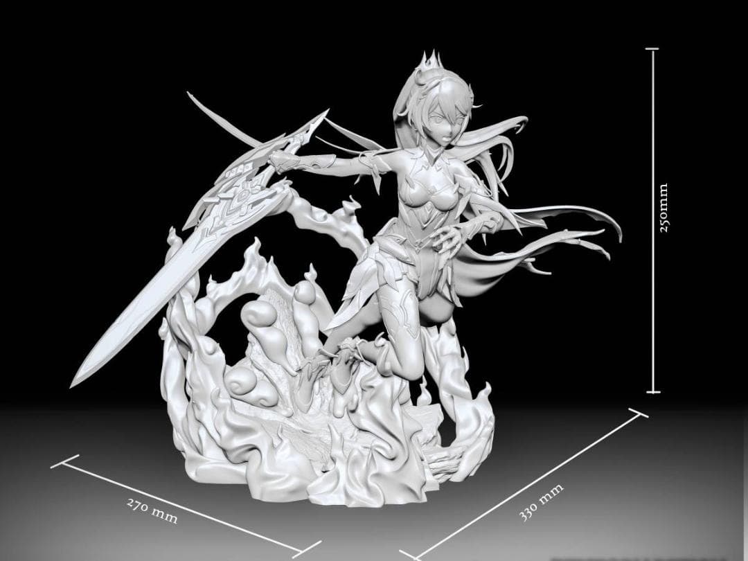 キアナ・カスラナ　薪炎の律者　崩壊3rd　25ｃｍ　未塗装未組立　ガレキ