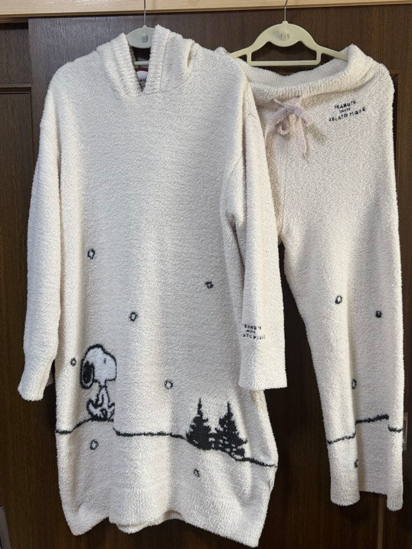 25日までの金額！ジェラートピケ PEANUTS ルームウェア上下・シューズ gelato pique(ジェラート ピケ)】コミック誕生75周年を迎える「PEANUTS