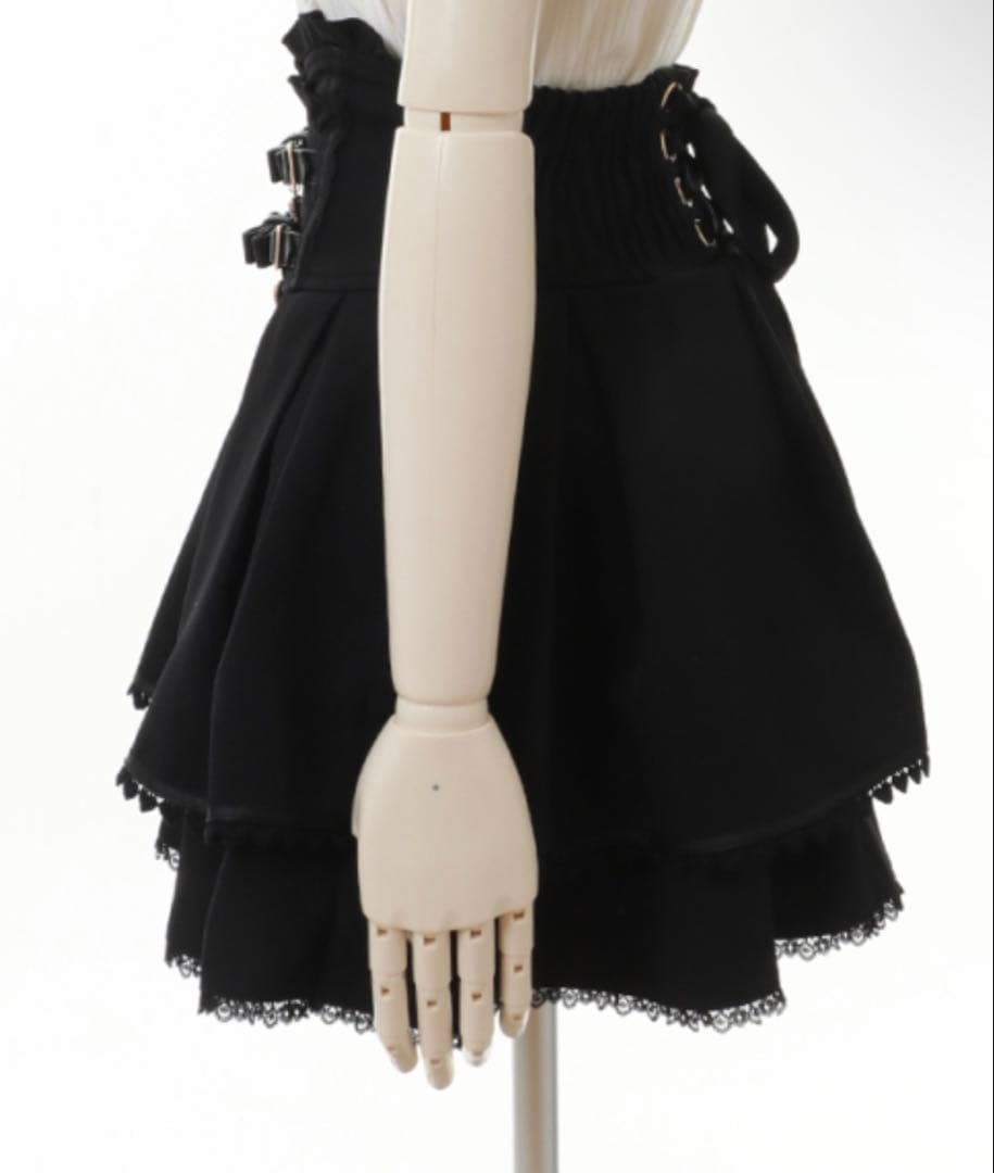 LIZLISA 2連リボンベルトスカパン ブラック 値下げ交渉可能 - メルカリ