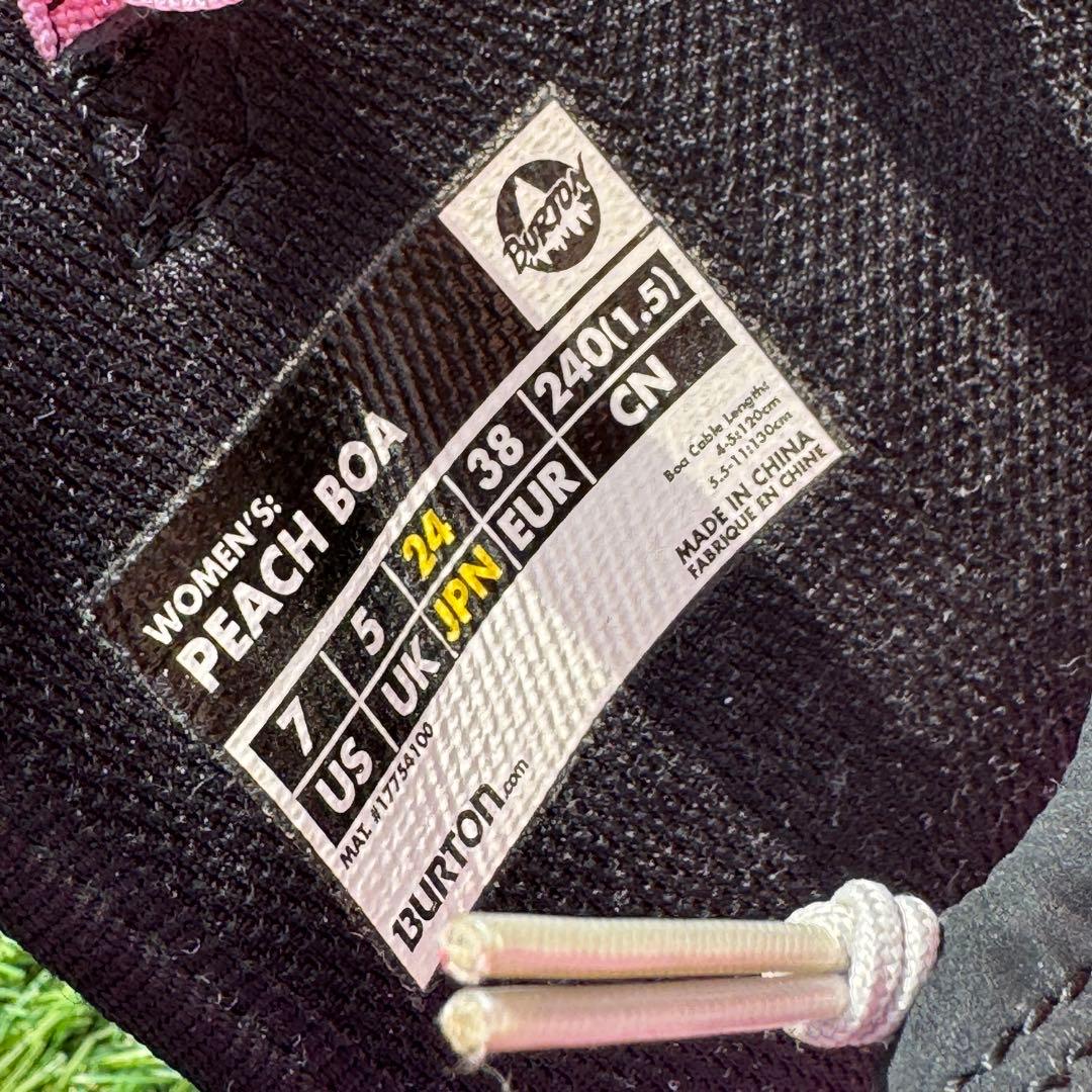美品　バートン PEACH BOA 24.0cm ブーツ
