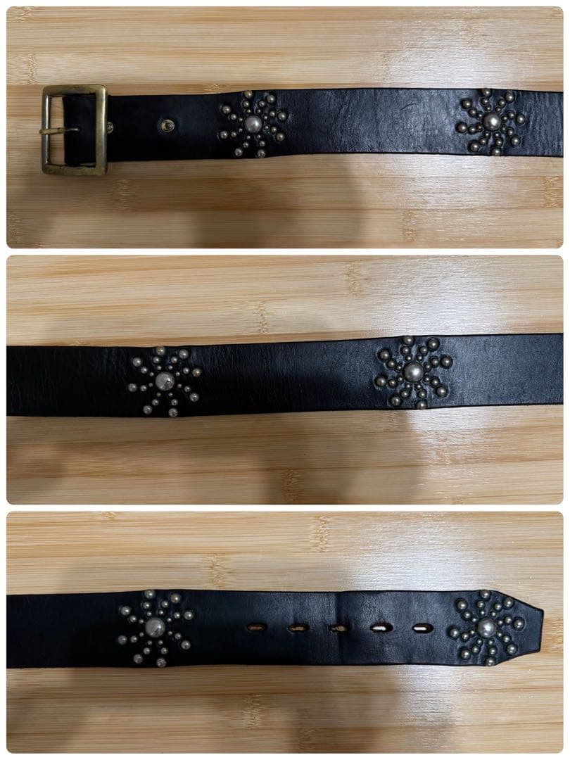 美品⭐️HTC⭐️サンバーストベルト⭐️ブラックレザー×シルバー