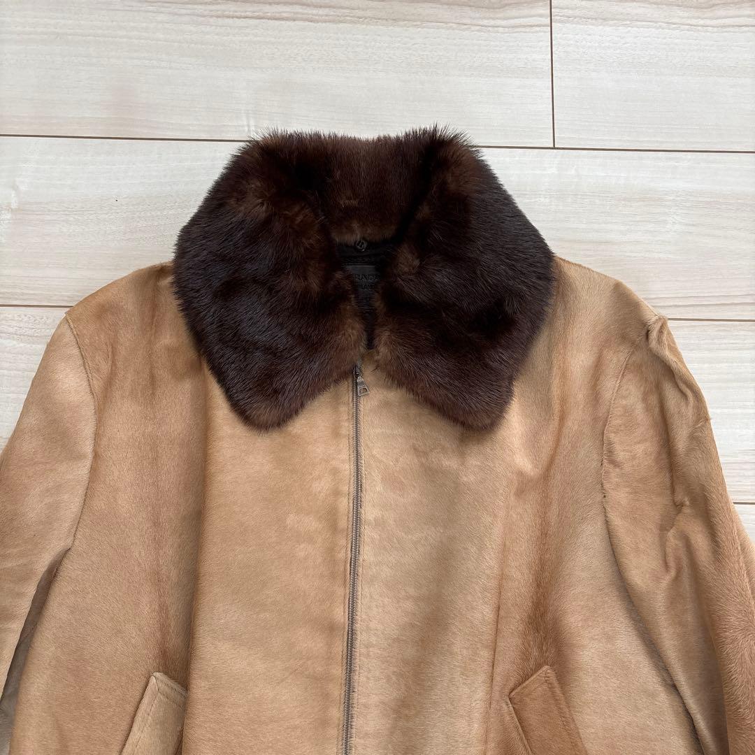 CASUAL様専用 プラダ PRADA ハラコJKT レザーJKT ファー付き - メルカリ