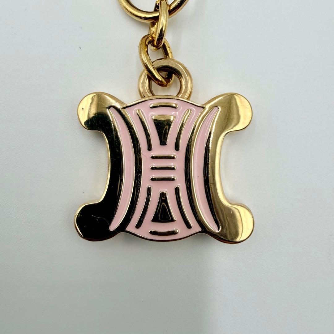 CELINE セリーヌ トリオンフ マカダム キーリング ゴールド チャーム