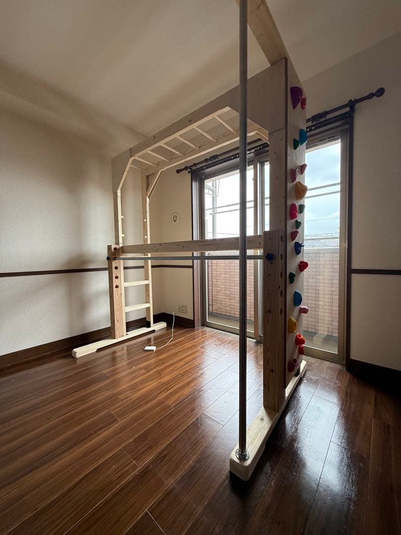 知育うんてい　室内うんてい　室内雲梯　ボルダリング 室内遊具 室内うんてい 室内雲梯 うんてい 鉄棒 ボルダリング - メルカリ