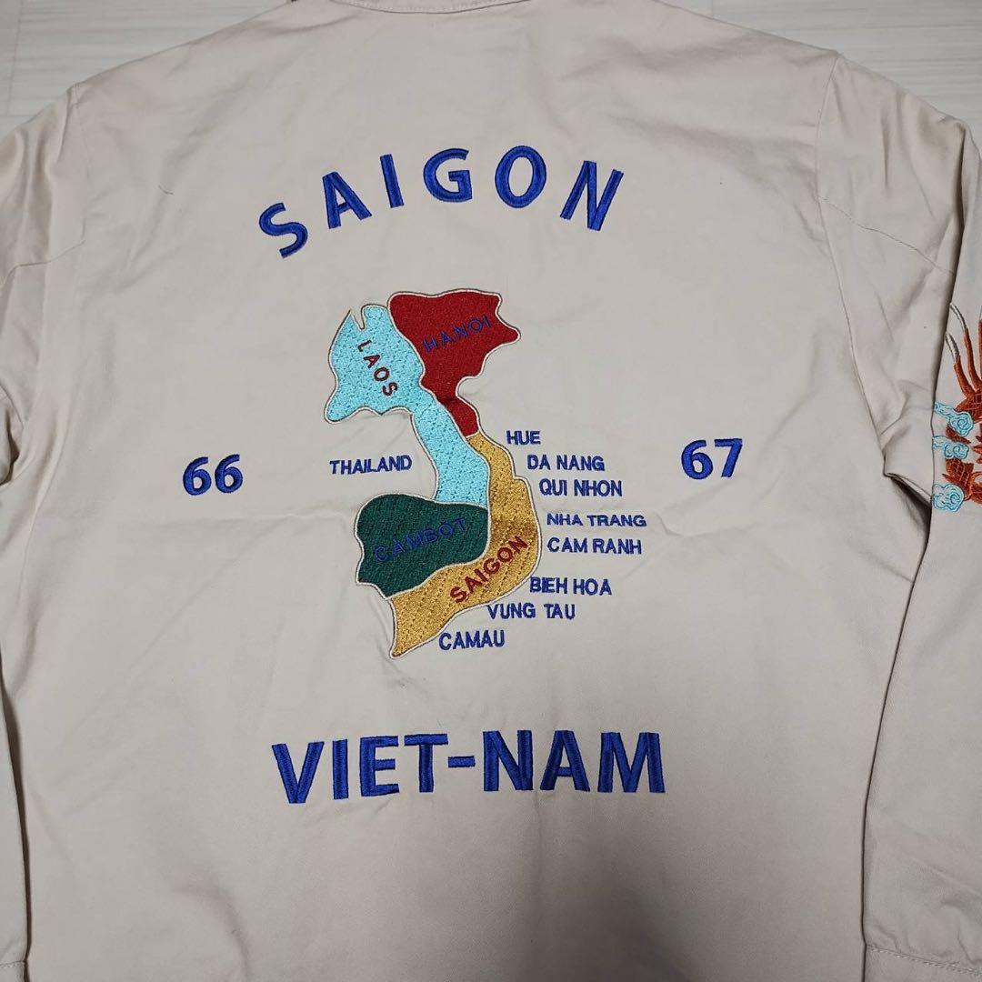復刻 ベトジャン スカジャン 刺繍 虎 龍 地図 ベトナム 66-67 - メルカリ