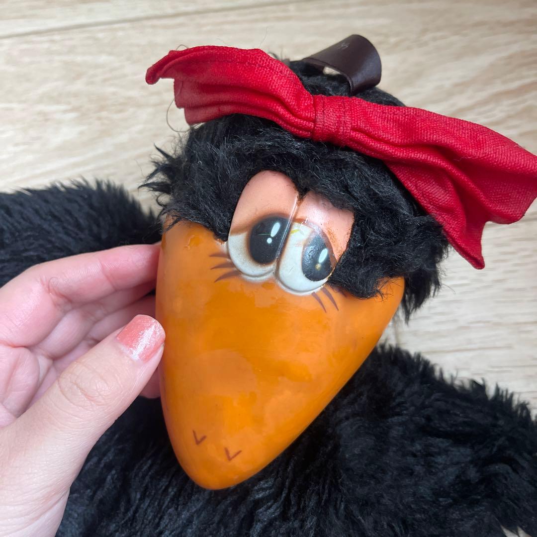 超希少レア　セキグチ　いたずらクロッポ　昭和当時物　クロ子 パペットぬいぐるみ