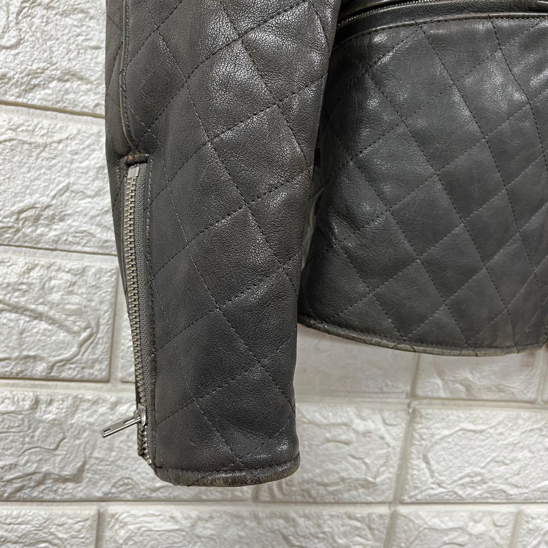 ユナイテッドアローズ ラムレザー キルティング シングル レザー