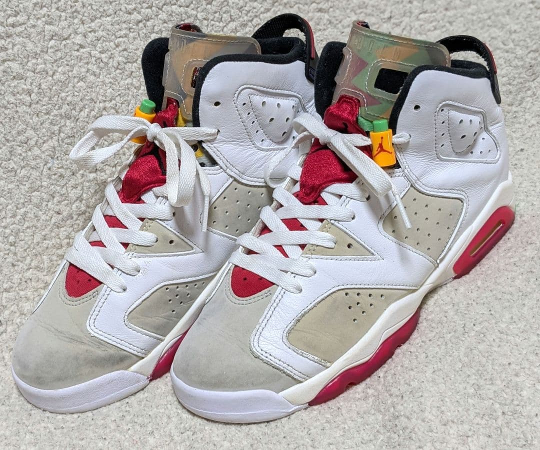 Air Jordan 6 ホワイト/レッド25cm Air Jordan 6 Retro White Red Oreo Black AJ6 AJVI CT8529 162 Men's