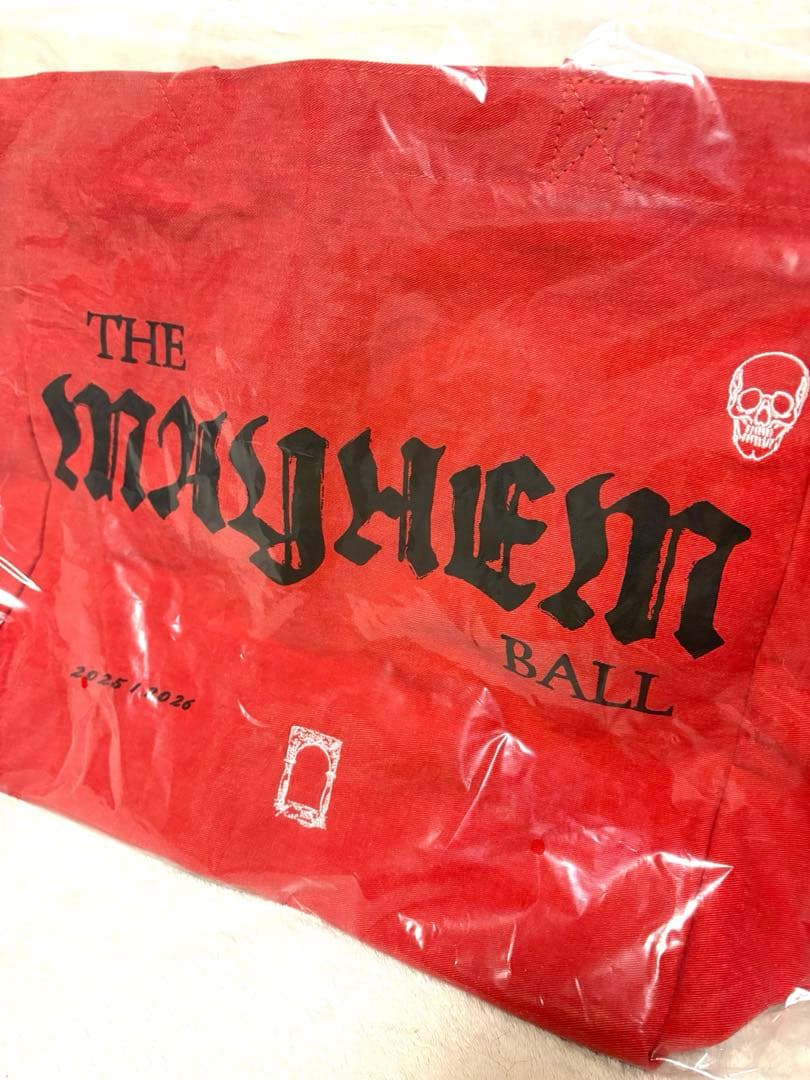 レディーガガ　メイヘムボールツアー　オペラハウス　トートバッグ　赤　レッド