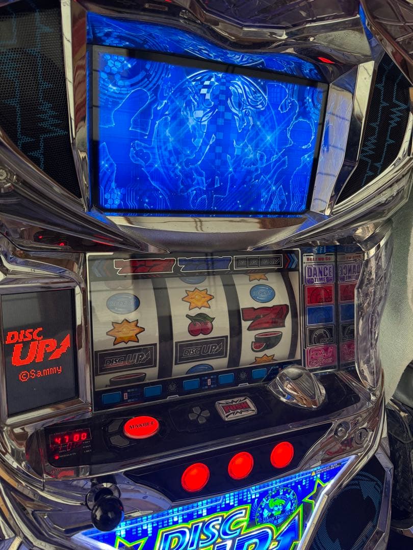 パチスロ　ディスクアップ　5号機　青パネル