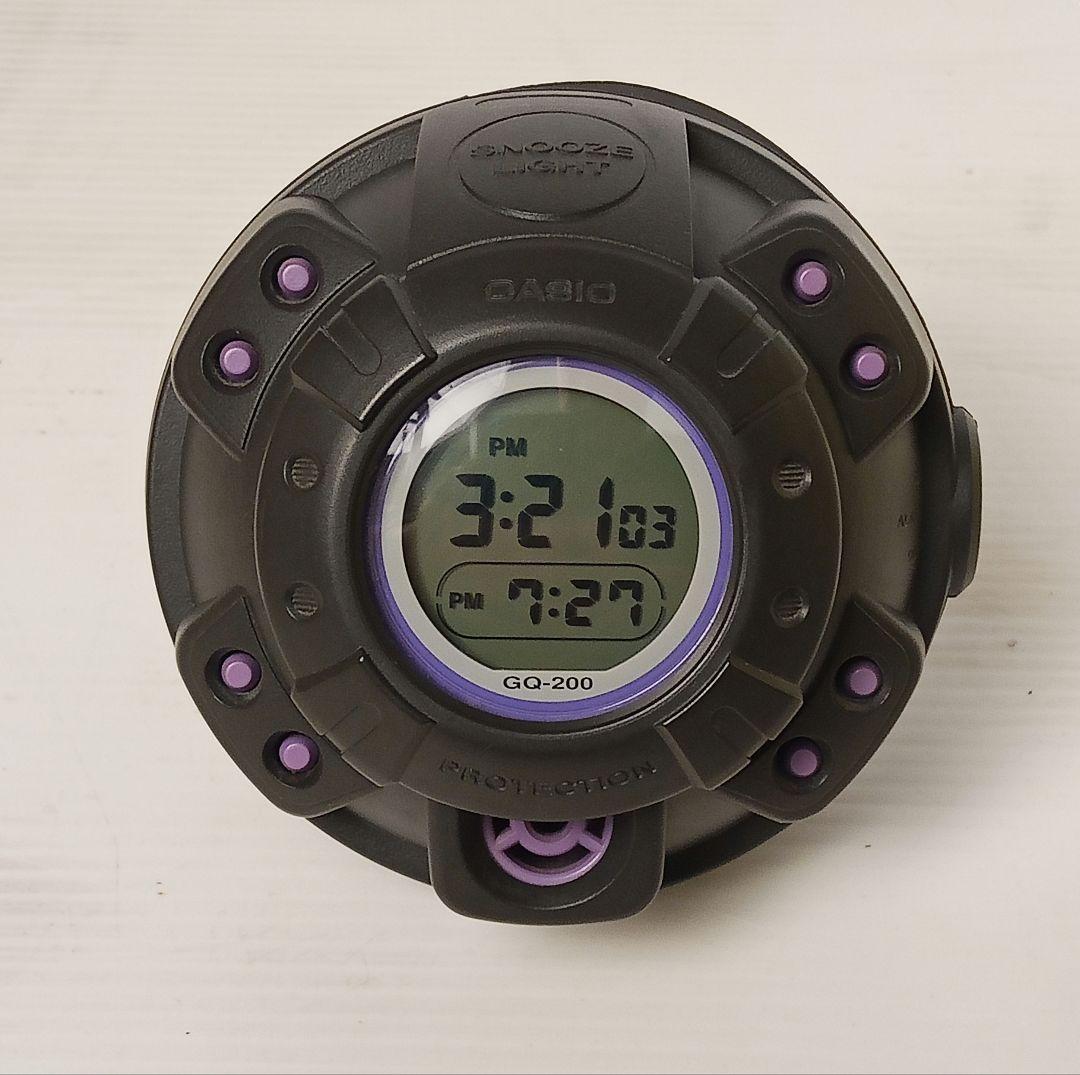 CASIO GQ-200 デジタル置時計 黒/紫 レアカラー