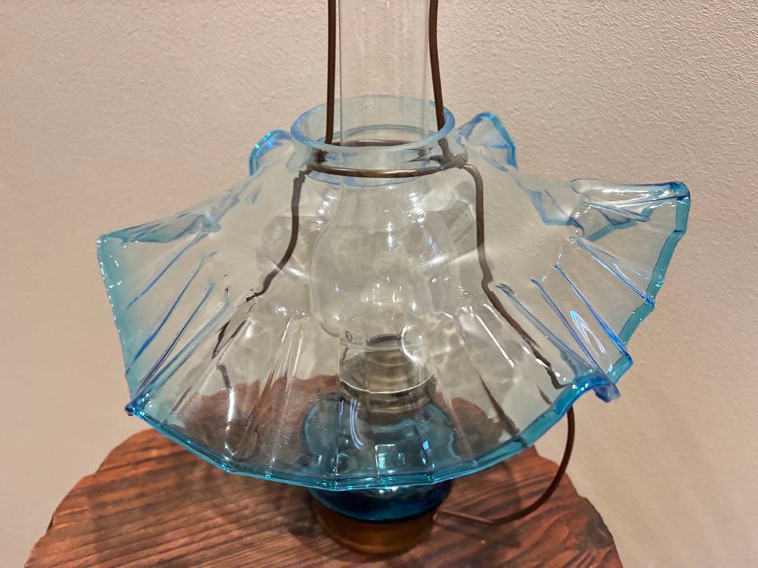 アンティーク オイルランタン フリルガラス 大正ロマン ヴィンテージ