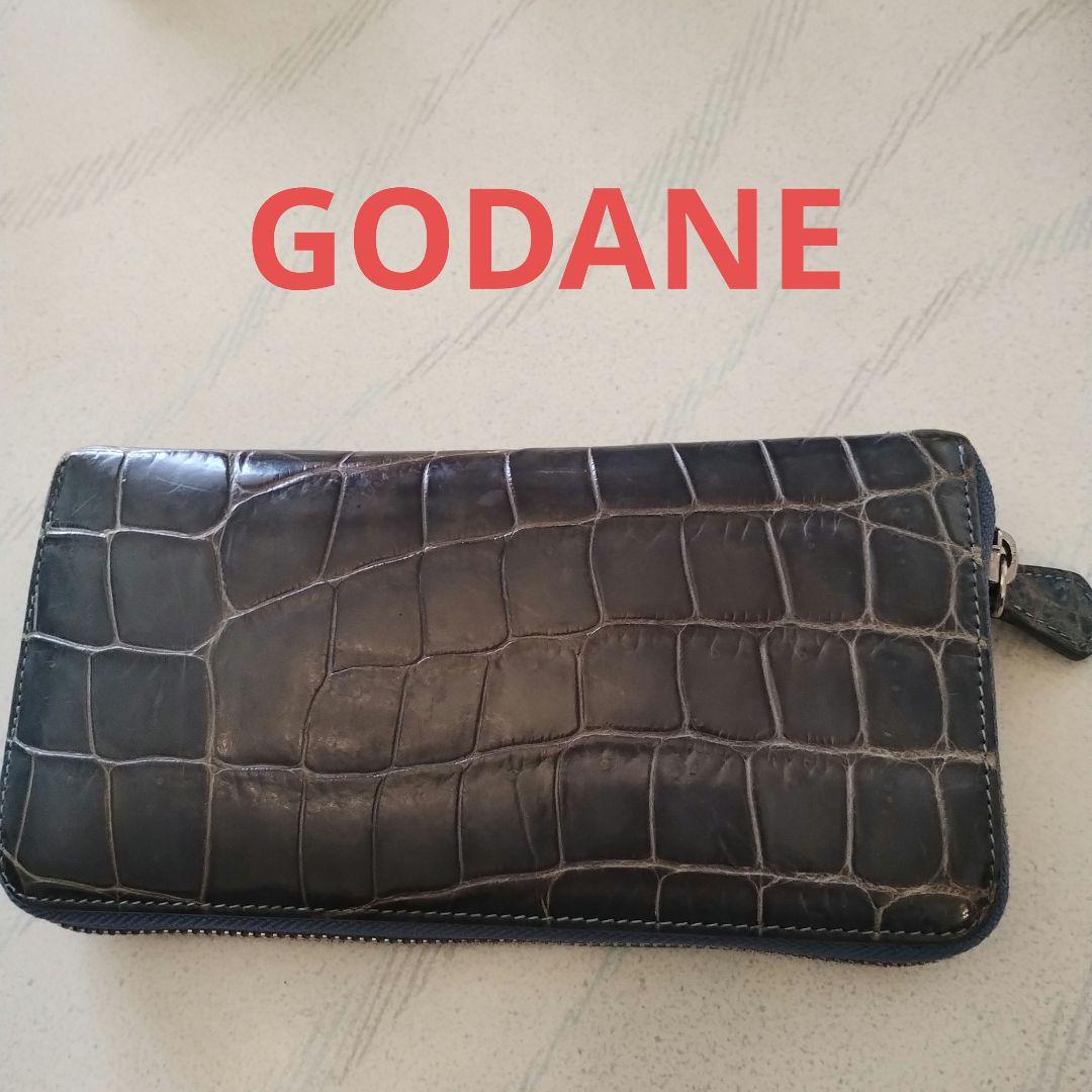 奴凧様専用】GODANEシャインクロコダイル長財布 ブルーグレー 男性女性
