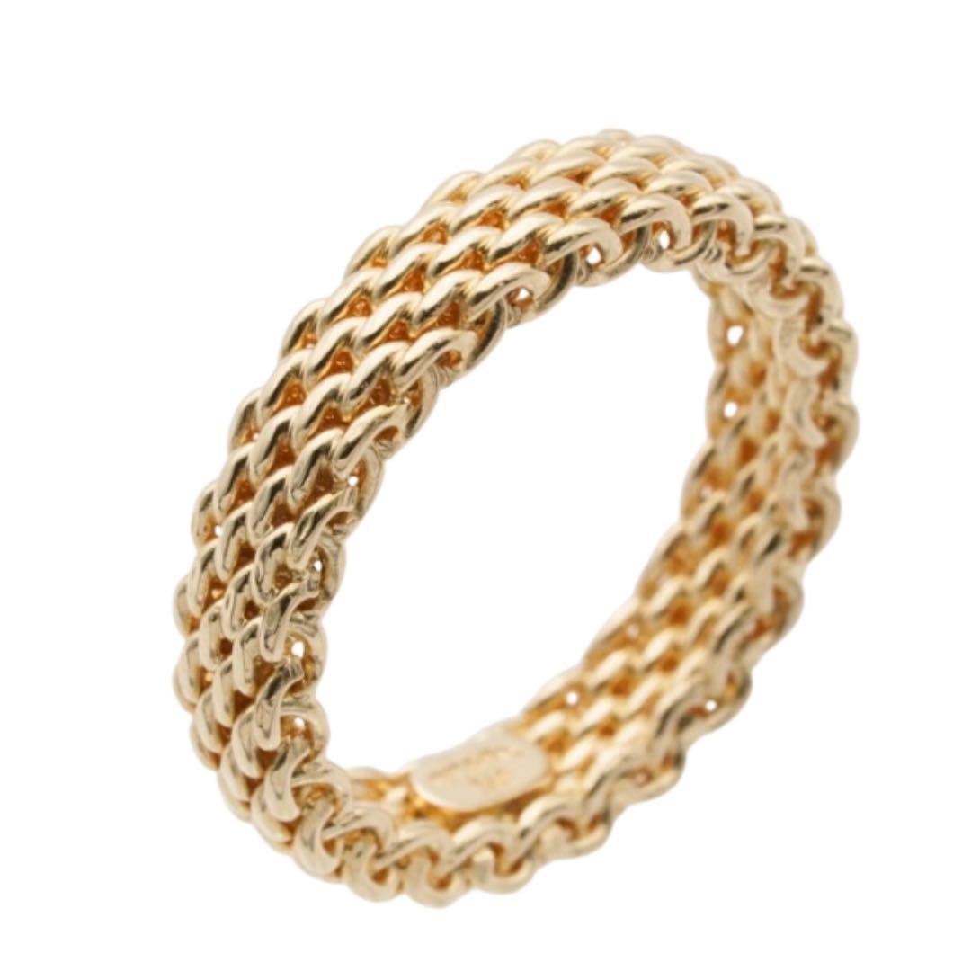 erics ティファニー K18 YG サマセット リング 5号 3.9g