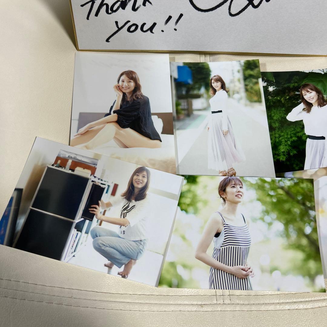 麻美ゆま 直筆サイン色紙 ＋イベント写真6枚セット 2