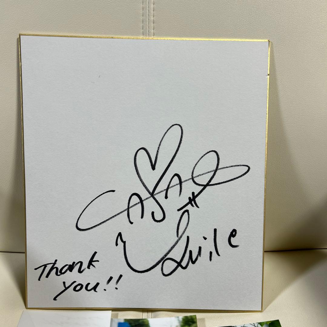麻美ゆま 直筆サイン色紙 ＋イベント写真6枚セット 2