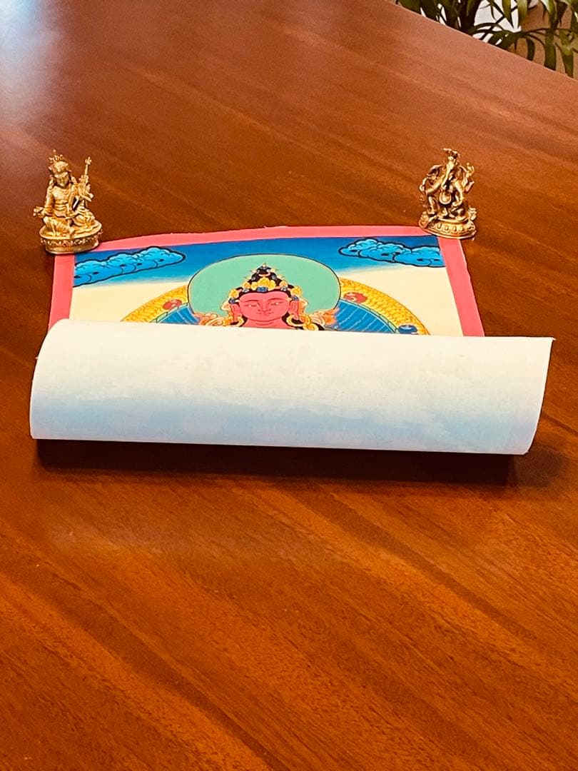 《手描き肉筆画》阿弥陀如来 タンカ 曼荼羅 チベット密教 仏画 a1 仏教美術