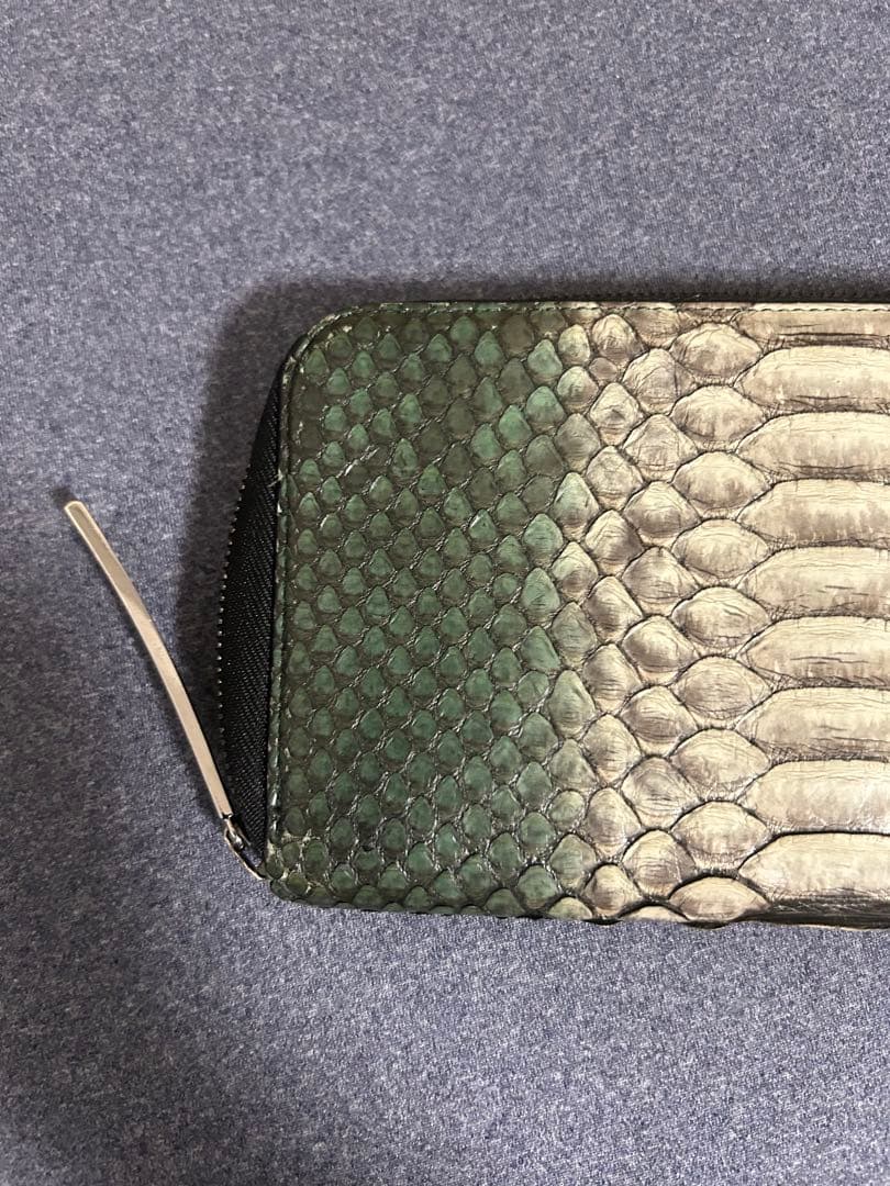 池田工芸ダイヤモンドパイソン ラウンドビッグウォレット翡翠 - メルカリ