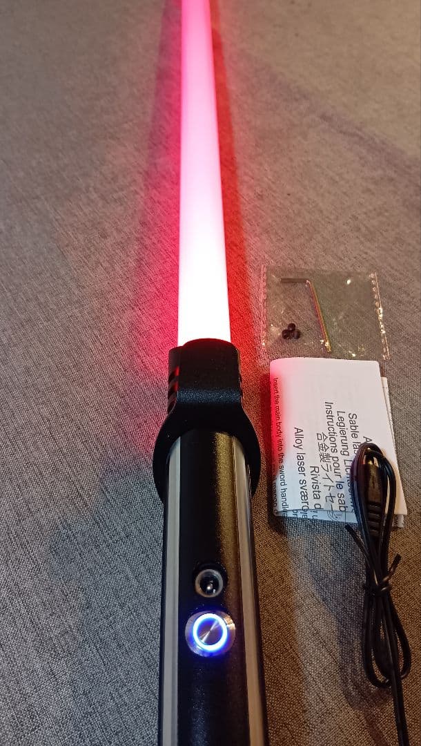 合金製ライトセーバー ダース・ベイダー SWギミック 振動 音 光 usb充電