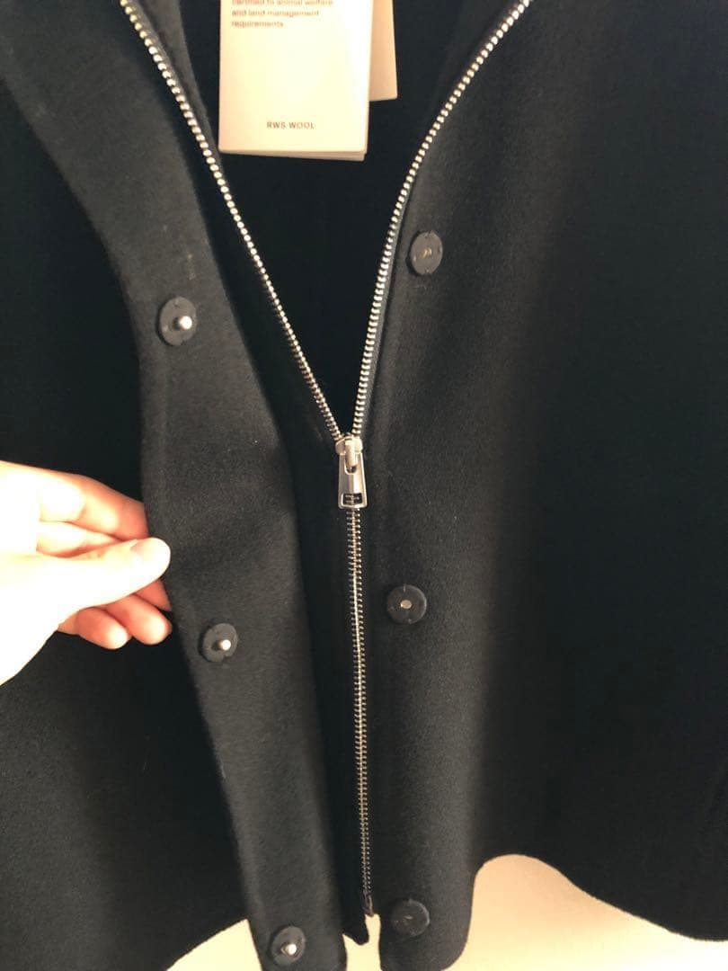 COS ダブルフェイスウールショートジャケット ブラック Mサイズ 短丈