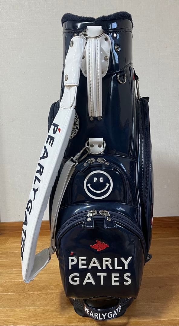 パーリーゲイツエナメルキャディバッグ【ネイビー】 - メルカリ