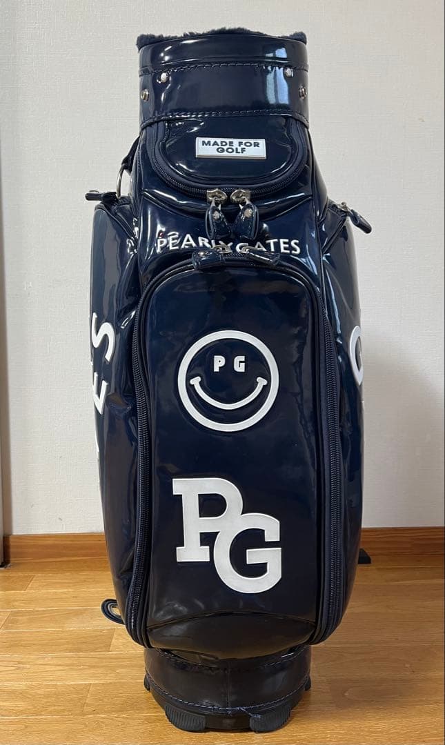 パーリーゲイツエナメルキャディバッグ【ネイビー】 - メルカリ