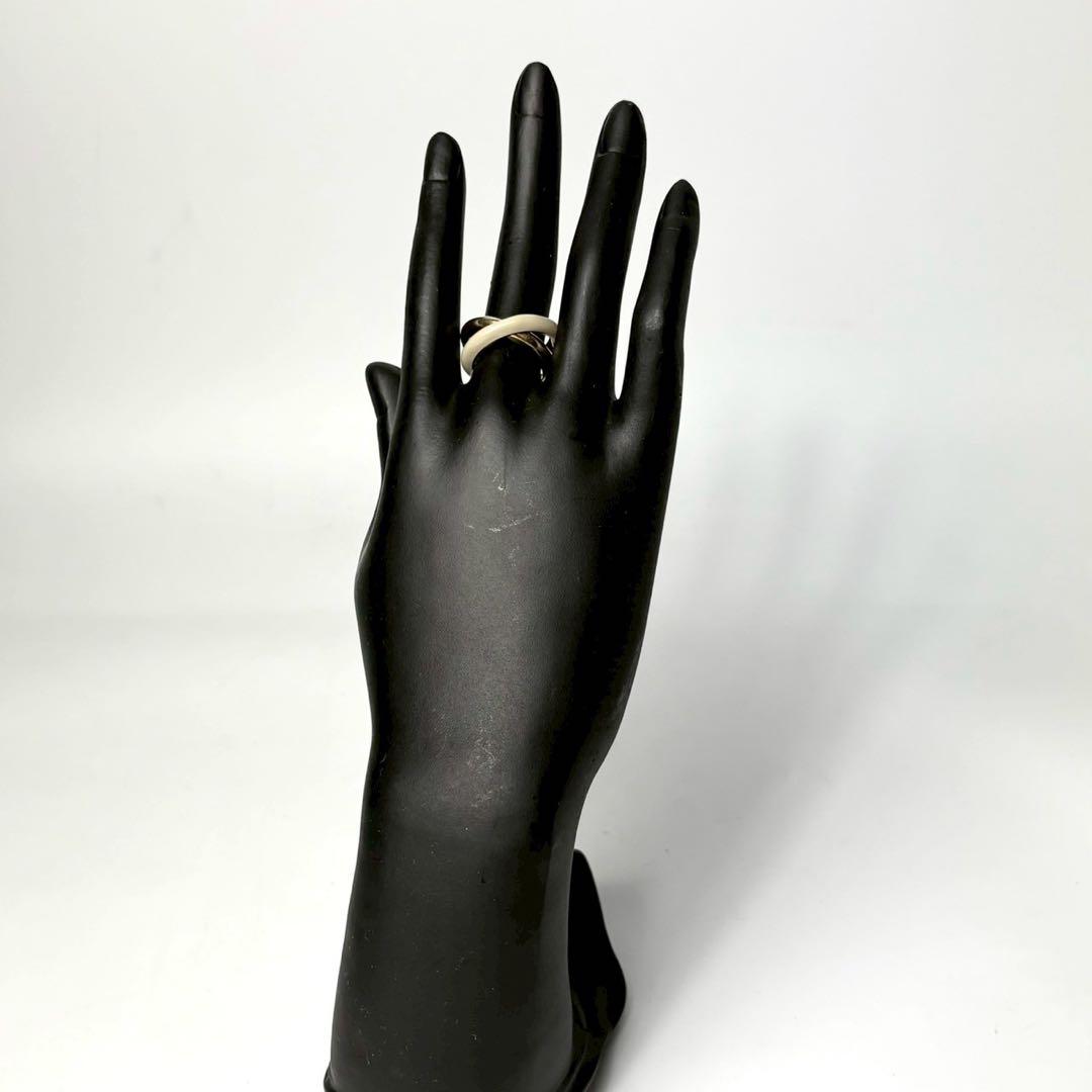 ボッテガヴェネタ ダブルツイスト リング ゴールド ベージュ 9号 ag925