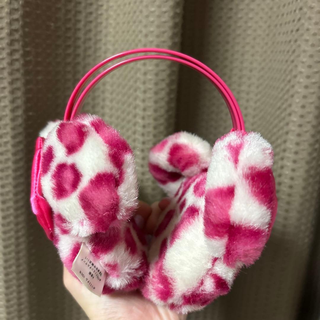 レア商品⭐︎】値下げ！ ミニー ヒョウ柄 耳あて - メルカリ