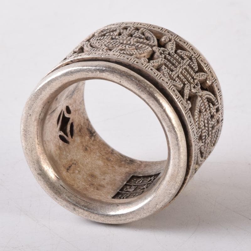 中国 光緒天宝足銀 板指 重さ約38g N 7491E - メルカリ